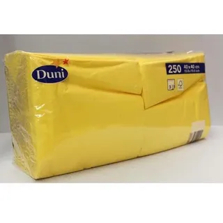 Duni Servietten 3 lag. 40 x 40 cm 1/4 3-lagig, gelb