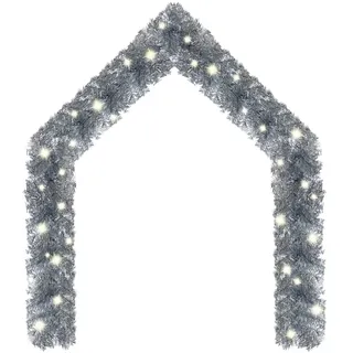 vidaXL Weihnachtsgirlande mit LED 10 m Silbern - Silber