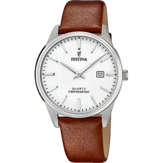 Festina Herrenuhr mit Lederband braun