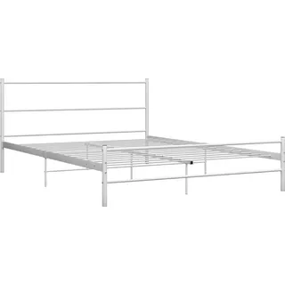 vidaXL Bettgestell Weiß Metall 120x200 cm - Weiß