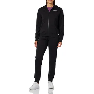 Champion Damen Legacy Sweatsuits Heritage W-X-pro Interlock Regular Hooded Sportanzug, Schwarz, S