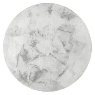 PASSUA Hochflor-Teppich Dave, rund, 90 cm, Hellgrau - Hellgrau