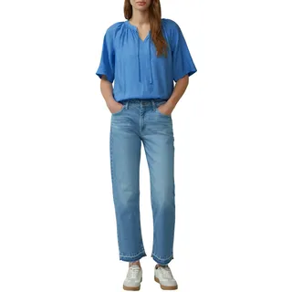 s.Oliver Kurzarmbluse mit All-Over Print, blau