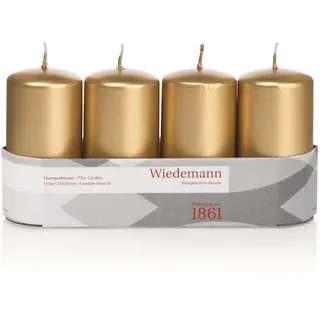 Wiedemann Flachkopfkerze 4er Riegel lackiert 100/50mm (Gold)