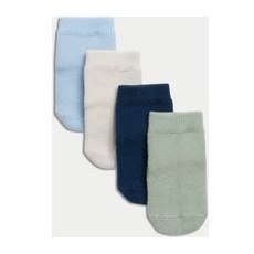 M&S Collection 4er-Pack Baby-Socken aus Frottee (0-24 Monate) - Multi, Multi, 6-12
