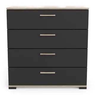 Demeyere Kommode mit 4 Schubladen – Dekor Eiche Kronberg – zeitgenössischer Stil – für Wohnzimmer, Esszimmer – 119,6 x 41,9 B x T, Holzwerkstoff, braun, L 79,7 x P 41,9 x H 82,6 cm