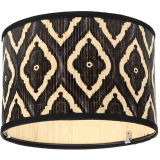 OSALADI Bambus Lampenschirm Hängelampe Wohnzimmer Dekor Leichter Schirm Tischlampe Schlafzimmer Lichtabdeckung 11.81X11.81X7.87In Attraktives Muster Schutz Vor Staub Und Insekten