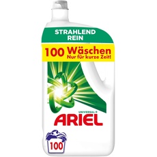 Ariel Flüssigwaschmittel Waschmittel, 100 Waschladungen Universal+, Kraftvolle Fleckenentfernung Schon Ab Der 1. Wäsche