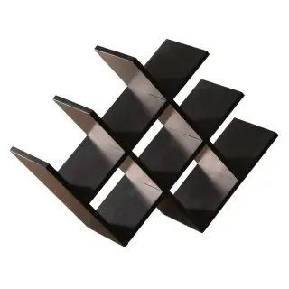 Kesper Weinregal aus Fasernplatten, für 8 Flaschen, Stilvolles Flaschenregal auch für die Aufbewahrung von Dosen, 1 Weinregal, Farbe: schwarz