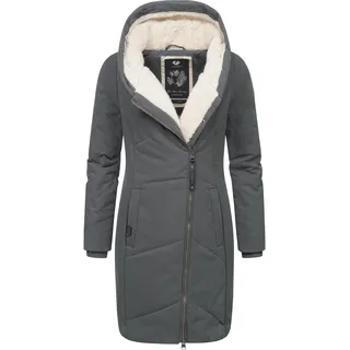 Wintermantel RAGWEAR "Wintermantel Gordon Long", Damen, Gr. XXL, grün (schwarz olive22), Obermaterial: 74% Baumwolle CO. 26% Nylon NY.  Obermaterial: Futter: 100% Polyester PES. 100% Polyester PES., Mäntel Wintermantel