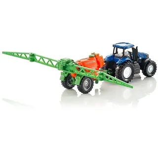 Siku 1668 New Holland Traktor mit Feldspritze,