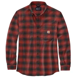 Carhartt Plaid Flannel Relaxed Fit Shirt, Farbe:rot, Größe:XXL