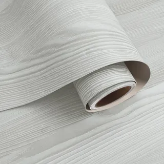 VaryPaper Tapete Holzoptik Hellgrau Folie Holzoptik Selbstklebend 40cmx200cm Klebefolie Holz Möbelfolie Arbeitsplatte Küche Klebefolie Tisch Schrankfolie Regal Folie für Möbel