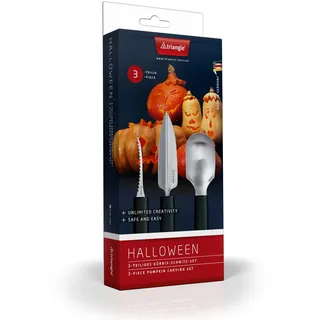 Triangle Kürbis-Schnitz-Set, 3-teilig Halloween Werkzeuge Made in Solingen/Germany
