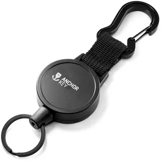 FABACH Schlüsselrolle Schlüsselanhänger ausziehbar - Jojo Schlüsselband mit 70cm Aramidseil - Einziehbarer Kartenhalter Ausweis Clip - Schlüssel Zipper und Ski Karten Halter für Hose und Gürtel