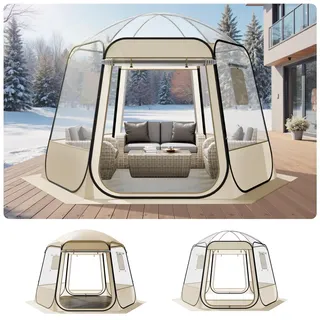 Vevor Pop-up-Bubble-Zelt Beige/Transparent
