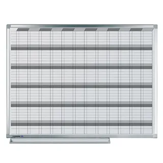Legamaster 7-400000 Professional Jahresplaner 365, emailliertes, leichtes Whiteboard bedruckt mit Kalenderraster, 120 x 90 cm