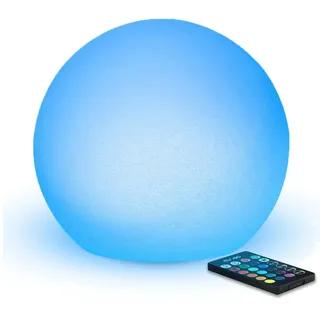 Mr.Go 8" Solarlampen für Außen, Wasserdicht Solarleuchten LED Lampe Kugel Rgb Garten Nachtlicht mit Erdspieß, 16 Farben Dimmbare, Fernbedienung, Farbwechsel Stimmungslicht für Weg Terrasse Deko