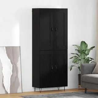 vidaXL Highboard Schwarz Eichen-Optik 69,5 x 34 x 180 cm Holzwerkstoff - Schwarz