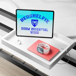 Minimalistischer Nachttisch für Hochbetten und Etagenbetten - Weiß