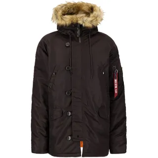 Winterjacke ALPHA INDUSTRIES "N-3B VF 59 Vintage Fit", Herren, Gr. L, braun (hunter braun), Obermaterial: 100% Nylon; Futter: 100% Nylon; Füllung: 100% Polyester, Jacken Winterjacke
