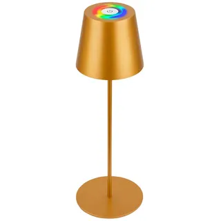 Briloner 3 in 1 RGBW LED Tischlampe Goldfarbig