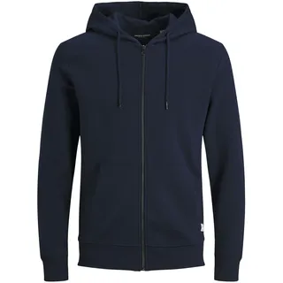 JACK & JONES Herren Hoodie Kapuzenpullover JJEBASIC Zip - Regular Fit Plussize, Größe:7XL, Farbe:Navy Blazer 12182493