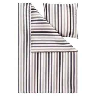 Mako Interlock Jersey Bettwäsche Tavaro grau 1 Bettbezug 135 x 200 cm + 1 Kissenbezug 80 x 80 cm
