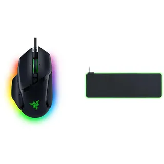 Razer Goliathus Extended Chroma - Extra große weiche XXL Gaming Maus-Matte & Basilisk V3 - Kabelgebundene, anpassbare Gaming Maus mit Chroma RGB für PC/Mac