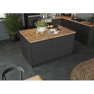 kochstation Kücheninsel KS-Bruneck 153 x 100 x 86 cm Grau