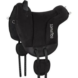 Equinate Reitpad Hamilton aus synthetischem Wildleder Pony Schwarz - Schwarz