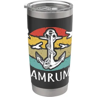 Amrum Souvenir Nordseeküste Inselurlaub Camping Amrum Doppelwandiger Edelstahl-Thermobecher