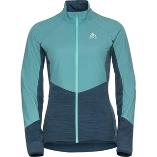 Odlo Run Easy Warm Hybrid Jacke Damen blau S - Grün