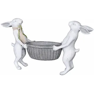 Palazzo IN unbekannt Hasen Schale Tierfigur Kaninchen Hasenfigur Dekoschale Obstschale Konfektschale Polystein cw175 Palazzo Exklusiv