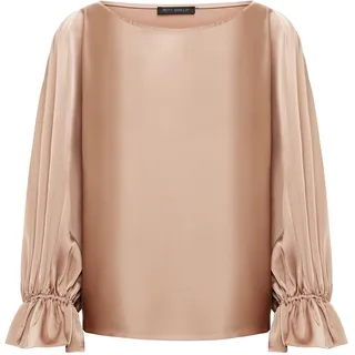 Betty Barclay Satinbluse "Satin-Bluse mit U-Boot-Ausschnitt", macchiato