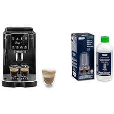 De'Longhi Magnifica Start ECAM222.20.B, Kaffeevollautomat mit Milchaufschäumdüse, für Cappuccino, mit Espresso-Direktwahltase und 2x Funktion, 13-stufiges Kegelmahlwerk, Schwarz mit DLSC 500 Entkalker