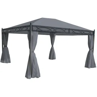 MCW Pergola Calpe I Grau , Metall , 394x273x294 cm , Sonnenschutz, Pavillons