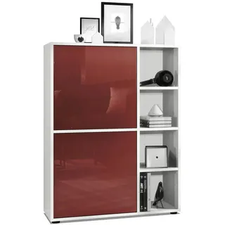 Vladon Highboard, Bordeaux, Holzwerkstoff, 79x105.5x35.5 cm, Wohnzimmer, Kommoden & Sideboards, Highboards