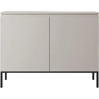 Selsey Kommode 2-türig, Beige mit schwarzen Beinen, 100 cm - beige