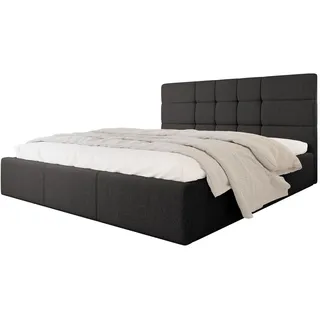 Mirjan24 Polsterbett Swift mit Lattenrost , Grau , Textil , Rechteckig , 180x200 cm , Schlafzimmer, Betten, Polsterbetten