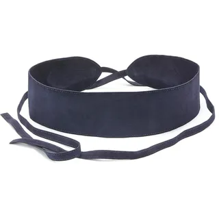 LASCANA Taillengürtel "Bindegürtel, Ledergürtel, Gürtel für Kleid & Overall, Bauchgürtel" aus Leder zum Binden mit Shaping-Effekt, dunkelblau