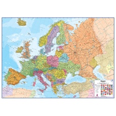 Große Europa-Wandkarte (politisch) Laminiert - 118.9 x 84.1 cm - Maps International