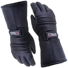 Mens Leather Winter Thermal LABELLED Waterproof Inserts Thinsulate Motorcycle Gloves L Large