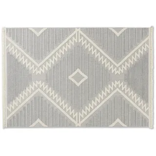 Schöner Wohnen SCHÖNER WOHNEN-Kollektion Outdoorteppich Summer 133 x 190 cm Polypropylen Grau, Weiß Grau /