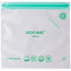MASTRAD Stor'eat Intelligent Vakuumbeutel, wiederverwendbar, bewahrt die Nährstoffe, gesundes Kochen, 10 Stück, 22 x 21 cm, 1,3 l