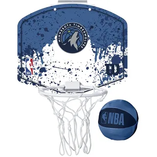 Wilson Mini-Basketballkorb NBA TEAM MINI HOOP, MINNESOTA TIMBERWOLVES, Kunststoff, Schwarz