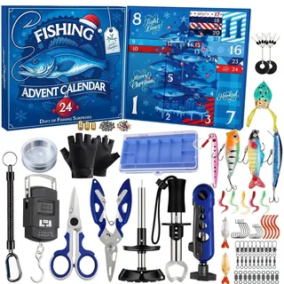 Angel Adventskalender 2026 für Männer & Teenager, 24 Tage Angelzubehör & Werkzeuge