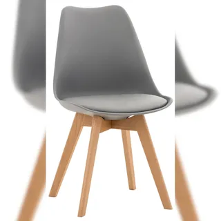 CLP Esszimmerstuhl Kunstleder grau