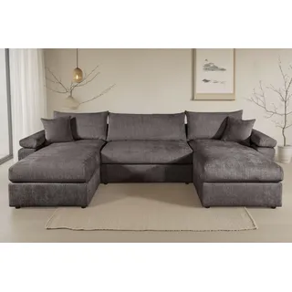 OTTO home Wohnlandschaft Polyester 2-Sitzer Grau