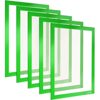 POPPSTAR Magnetrahmen A4 magnetisch mit Magnetverschluss, grün, 5 Stück